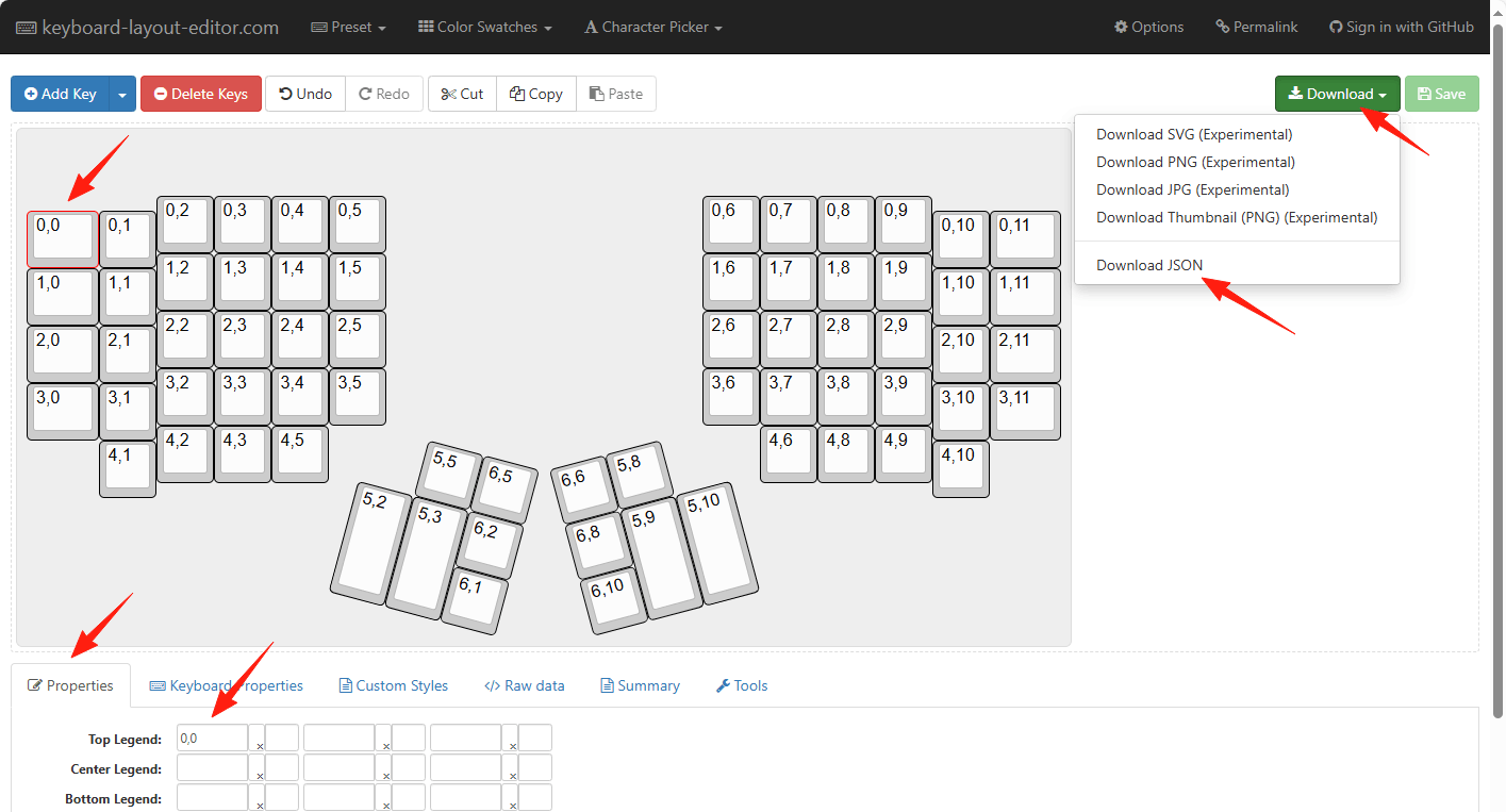 Kinesis Advantage 配列 Vial信息