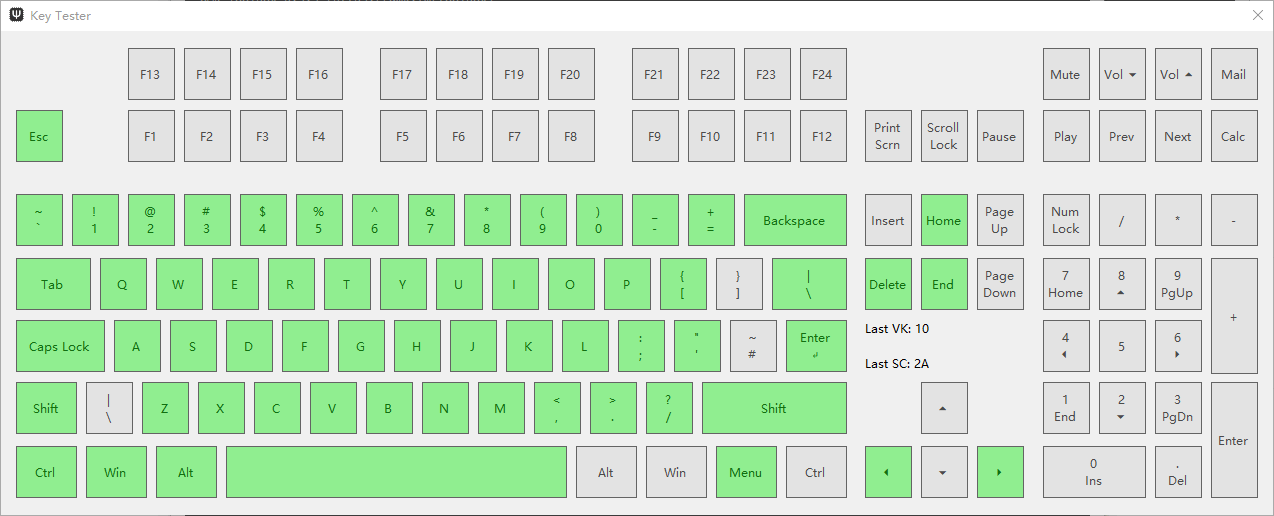 QMK Toolbox Key Tester